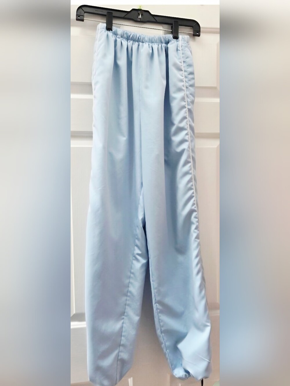 Light Blue Womens Elastic Waist Track Pants